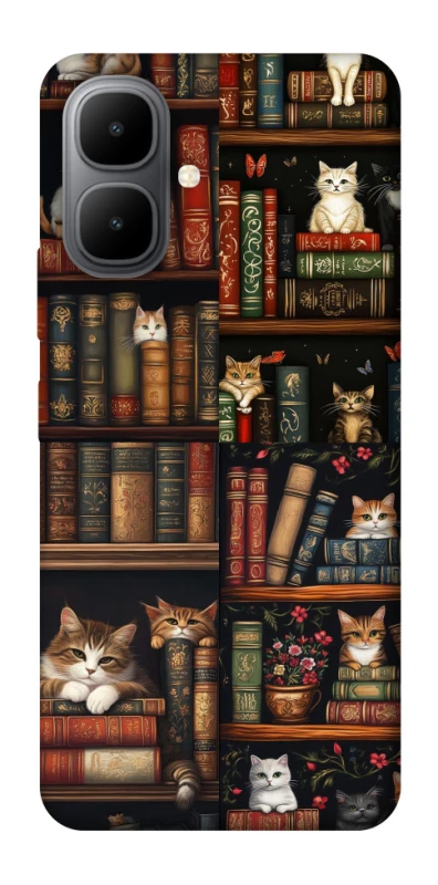 Чохол на Infinix Smart 10 Cats & Books фото 1 з 1