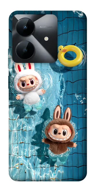 Чехол на Realme Note 60x Labubu in the pool фото 1 из 1