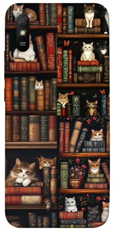 Чохол на Xiaomi Redmi 9A Cats & Books фото 1 з 1