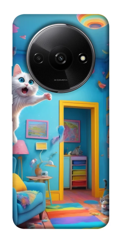 Чехол на Xiaomi Redmi A3 crazy cat фото 1 из 1