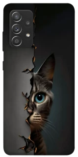 Чехол на Samsung Galaxy A72 4G / A72 5G Кот-подглядыватель v2 фото 1 из 1