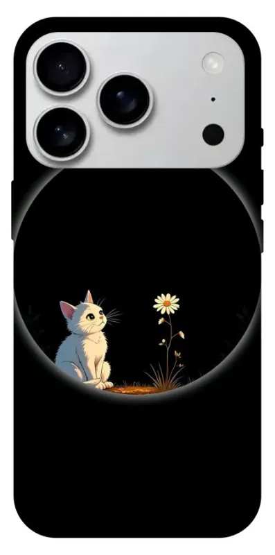 Чехол на Apple iPhone 18 Pro Max Cat and flower фото 1 из 1