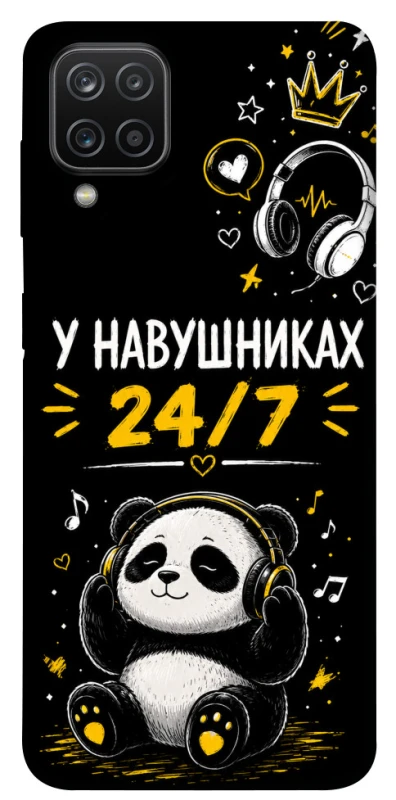 Чехол на Samsung Galaxy A12 У навушниках 24/7 фото 1 из 1