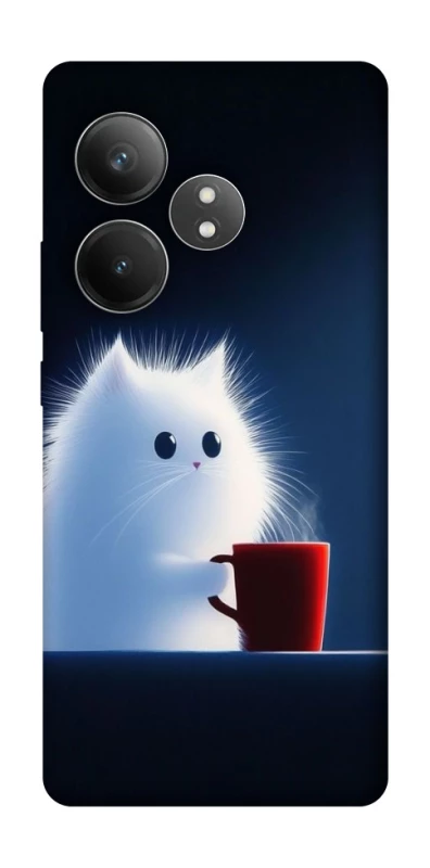 Чохол на Realme GT Neo 6 Чохол кіт з кавою фото 1 з 1