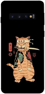 Чохол на Samsung Galaxy S10 Кіт-самурай фото 1 з 1