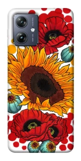Чохол на Motorola Moto G54 Соняшники та маки фото 1 Чохол на Motorola Moto G54 Соняшники та маки фото 1 з 1