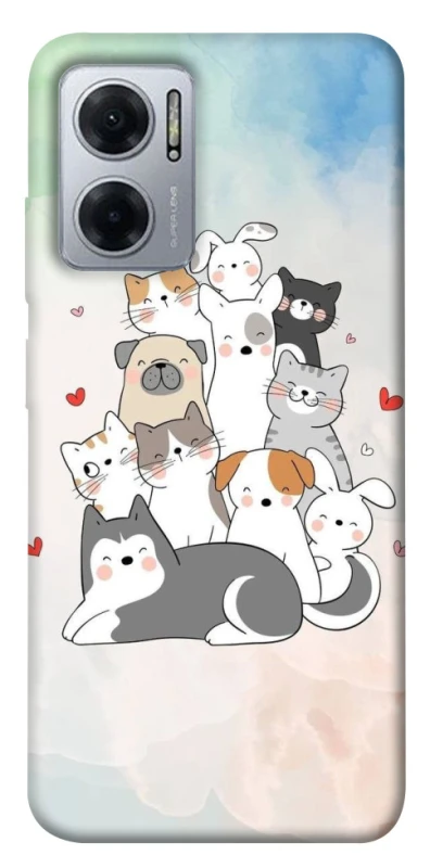 Чохол на Xiaomi Redmi Note 11E Funny Pets ver.2 фото 1 з 1