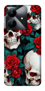 Чехол на Realme Note 60x skull and rose фото 1 из 1