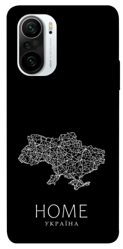 Чохол на Xiaomi Redmi K40 / K40 Pro / K40 Pro+ / Poco F3 Ukraine black map фото 1 з 1