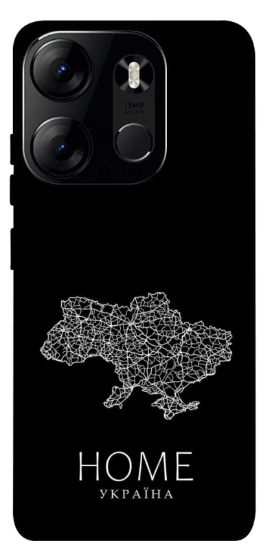 Чохол на Tecno Spark Go 2023 Ukraine black map фото 1 з 1