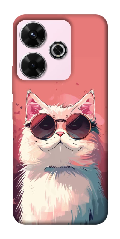 Чехол на Xiaomi Redmi 13 4G Сat with glasses фото 1 из 1