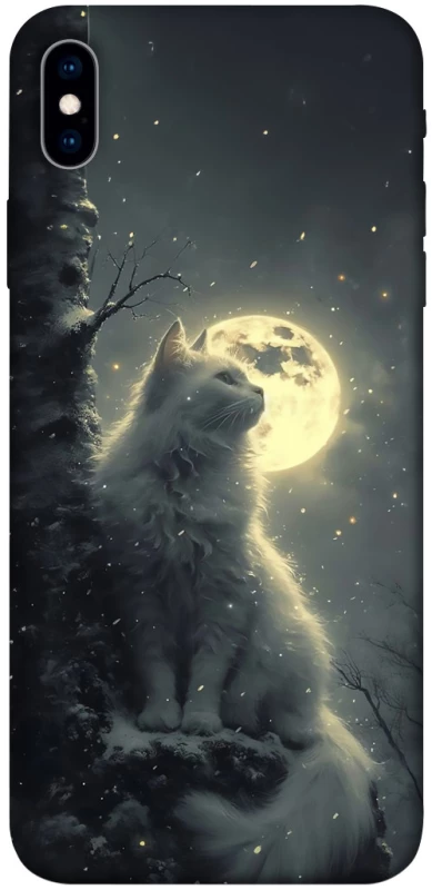 Чохол на Apple iPhone XS Max (6.5") Кіт під місяцем фото 1 з 1