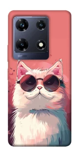 Чехол на Infinix Note 30 Pro Сat with glasses фото 1 из 1