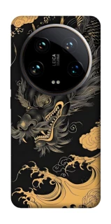 Чохол на Xiaomi 14 Ultra gold dragon фото 1 з 1