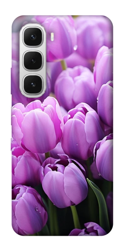 Чехол на Infinix Hot 60i Фиолетовые тюльпаны фото 1 из 1