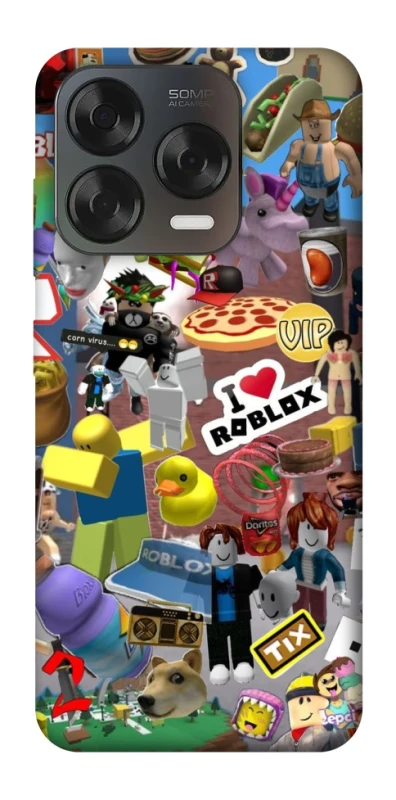 Чохол на ZTE Blade V70 Design Roblox collage ver.5 фото 1 з 2