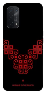 Чохол на Oppo A54 5G / A74 5G Чорно-червона вишиванка фото 1 з 1