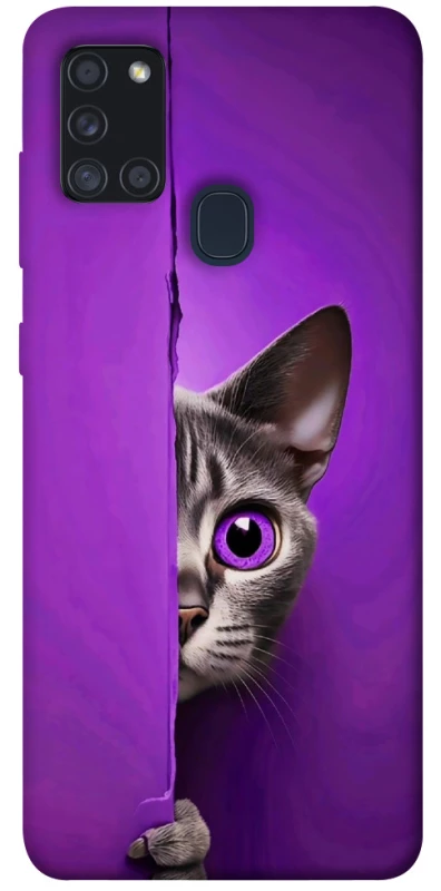 Чохол на Samsung Galaxy A21s Кіт-підглядач фото 1 з 1