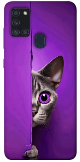Чохол на Samsung Galaxy A21s Кіт-підглядач фото 1 з 1
