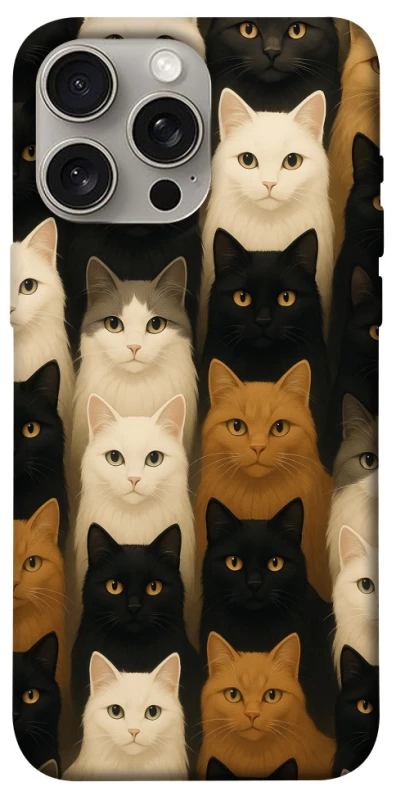 Чохол на Apple iPhone 15 Pro Max (6.7") Colorful Cat Collage фото 1 з 1