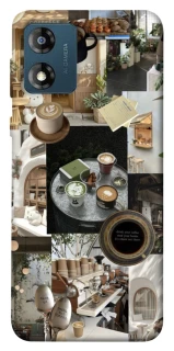 Чехол на Motorola Moto E13 Coffee collage ver.4 фото 1 из 1