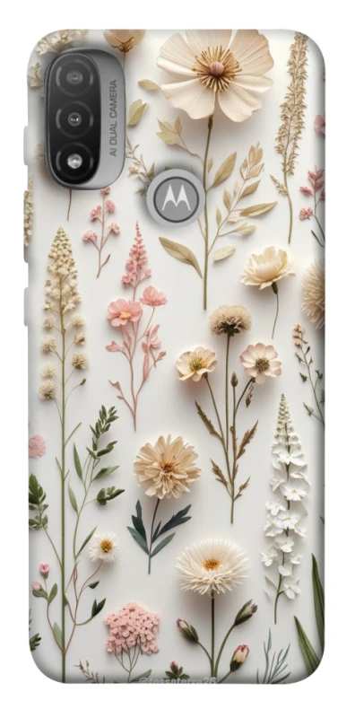 Чохол на Motorola Moto E20 Floral design ver.1 фото 1 з 1