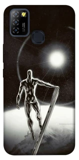 Чехол на Infinix Hot 10 Lite Серебряный сёрфер фото 1 из 1