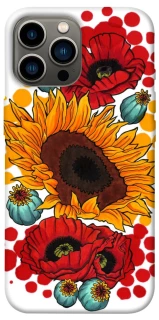 Чехол на Apple iPhone 12 Pro Max (6.7") Подсолнечники и маки фото 1 из 1