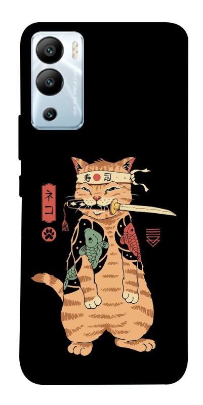 Чехол на Infinix Hot 12i Кот-самурай фото 1 из 1