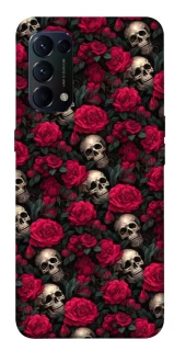 Чохол на Oppo Reno 5 4G Черепа та рози фото 1 з 1