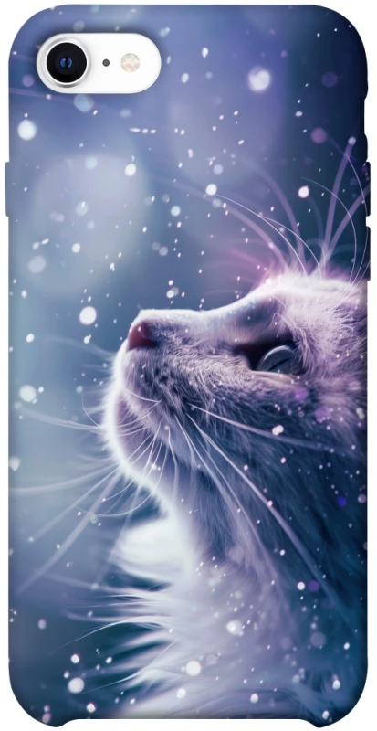 Чехол на Apple iPhone SE (2020) Snow cat фото 1 из 1