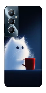 Чехол на Realme C65 4G Чехол кот с кофе фото 1 из 1