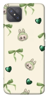 Чехол на Oppo A92s Labubu Green Heart фото 1 из 1