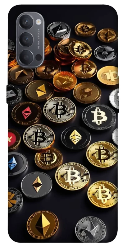 Чохол на Oppo Reno 4 Many coins фото 1 з 1