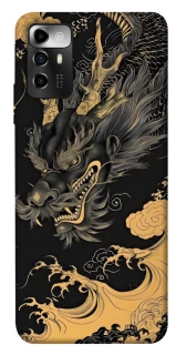 Чохол на ZTE Blade A72 gold dragon фото 1 з 1