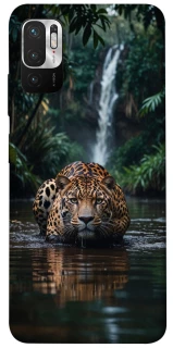 Чехол на Xiaomi Redmi Note 10 5G Leopard in water фото 1 из 1