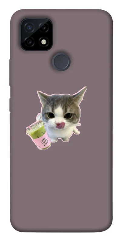 Чехол на Realme C21Y cat matcha фото 1 из 1