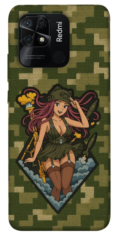 Чохол на Xiaomi Redmi 10C Military Waifu фото 1 з 1
