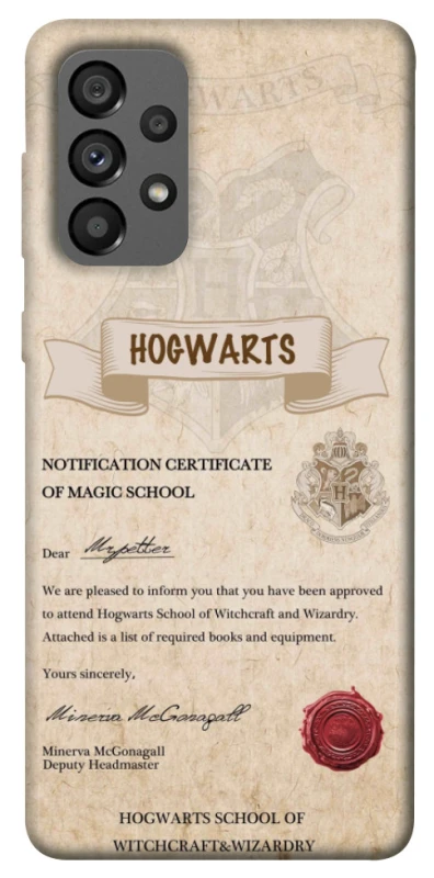 Чохол на Samsung Galaxy A73 5G The Hogwarts acceptance letter фото 1 з 1