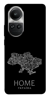 Чохол на Oppo Reno 10 Ukraine black map фото 1 з 1