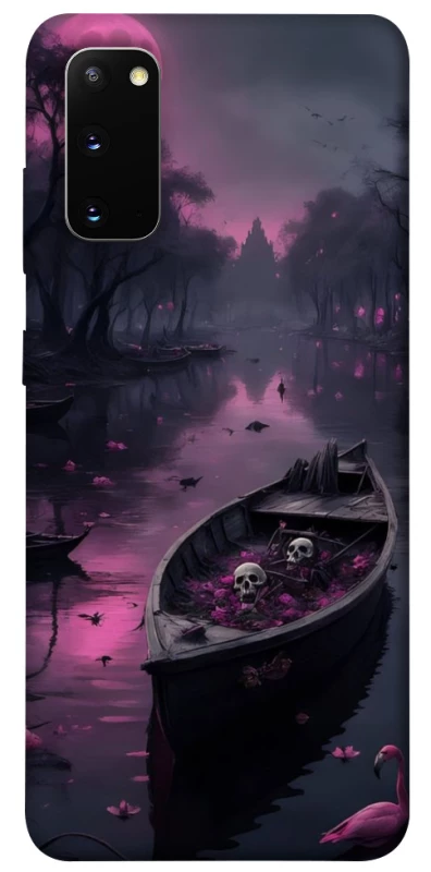 Чехол на Samsung Galaxy S20 Boat and flamingo фото 1 из 1