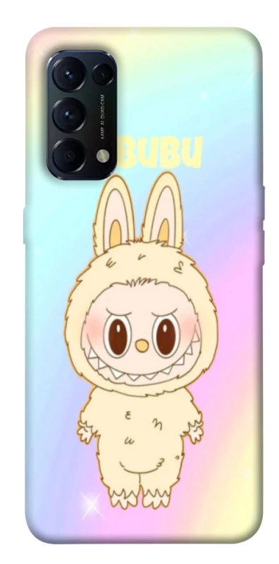 Чохол на Oppo Reno 5 4G Fluffy Rainbow Labubu фото 1 з 1