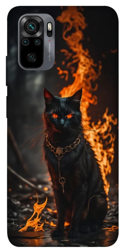Чохол на Xiaomi Redmi Note 10 / Note 10s Вогняний кіт фото 1 з 1