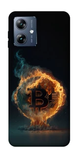 Чохол на Motorola Moto G54 Power Fire Bitcoin фото 1 з 1