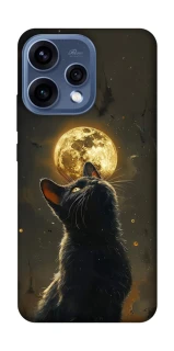 Чохол на Oppo Reno 15 Кіт під місяцем v2 фото 1 з 2
