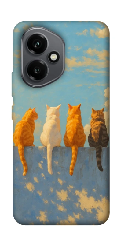 Чохол на Honor 400 cats on wall фото 1 з 1