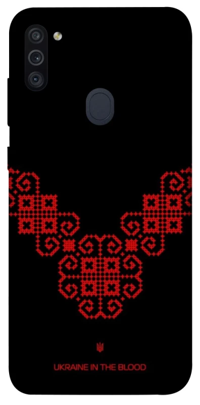 Чохол на Samsung Galaxy M11 Чорно-червона вишиванка фото 1 з 1