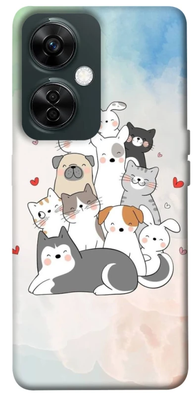 Чохол на OnePlus Nord CE 3 Lite Funny Pets ver.2 фото 1 з 1