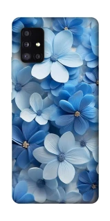 Чехол на Samsung Galaxy A51 5G Синие цветы фото 1 из 1