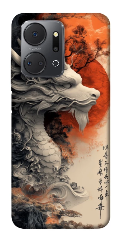 Чохол на Huawei Honor X7a white dragon фото 1 з 1
